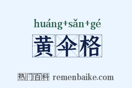 黄伞格是什么意思的图片